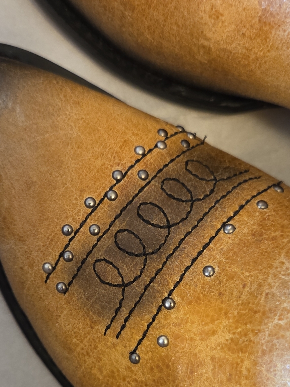 Corral Women's Tan Leather Studded Western Boots - Tan - Picture 6 of 13